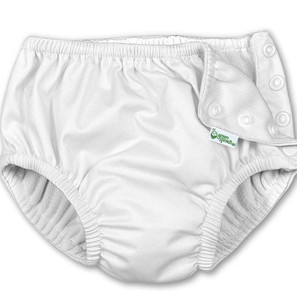 i play. by green sprouts Snap Reusable Swim Diaper - white, 24 Months